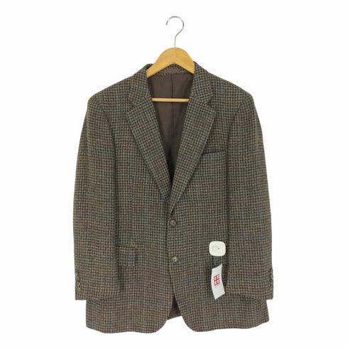 バーバリーズ BURBERRYS 90s 紺タグ 千鳥格子柄 ウール 2Bテーラードジャケット メンズ