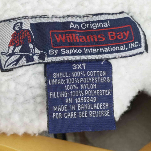 WILLIAMS BAY チェック ジップアップパーカー フラップポケット メンズ 3XT