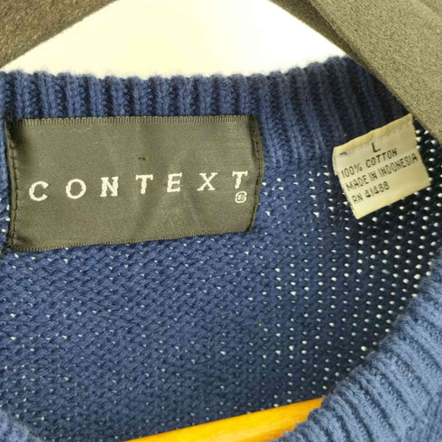 コンテクスト CONTEXT ゴルフデザイン コットンニット メンズ JPN:L