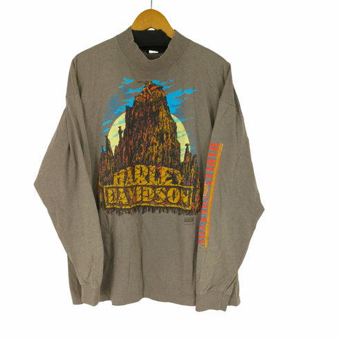 ハーレーダビッドソン HARLEY-DAVIDSON 00S グラフィックプリント クルーネックL/Sカットソー メンズ JPN:XL