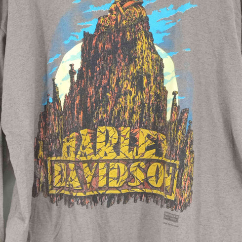 ハーレーダビッドソン HARLEY-DAVIDSON 00S グラフィックプリント クルーネックL/Sカットソー メンズ JPN:XL