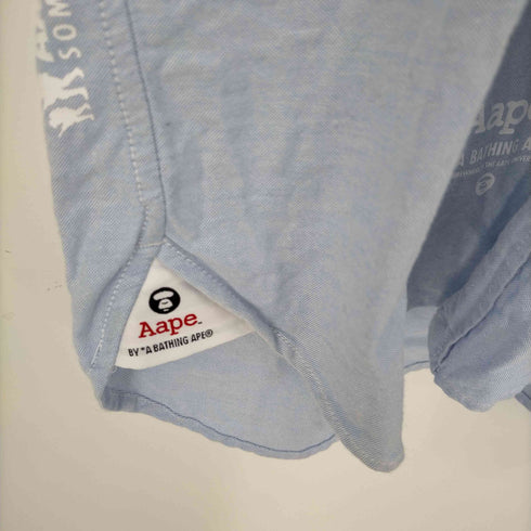 アベイシングエイプ A BATHING APE ボタンダウン オックスフォード半袖シャツ メンズ JPN:XL
