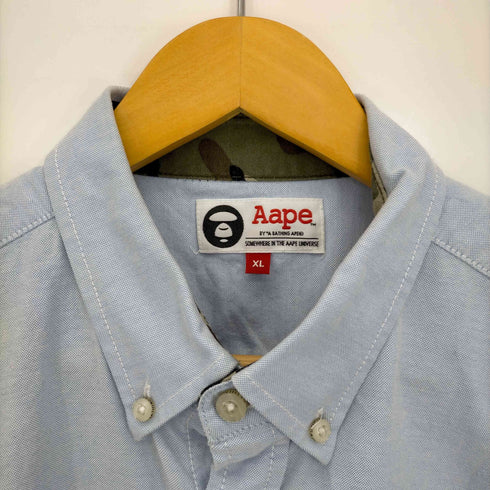アベイシングエイプ A BATHING APE ボタンダウン オックスフォード半袖シャツ メンズ JPN:XL