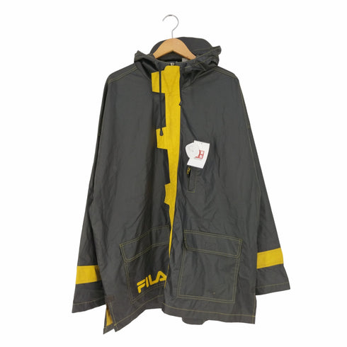 フィラ FILA PVC バイカラー ジップアップ フーデッドコート メンズ import:L