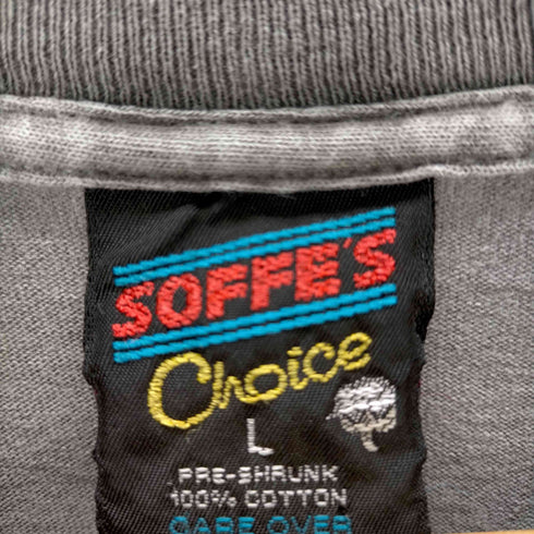 ソフィー SOFFE 80S USA製 スタープリントクルーネックTシャツ シングルステッチ メンズ JPN:L