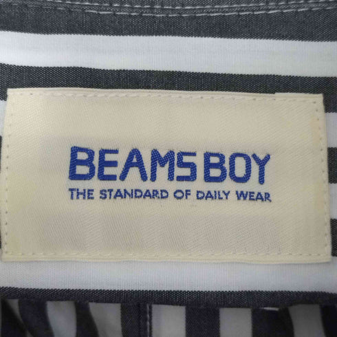 ビームスボーイ BEAMS BOY 18SS ストライプ ボタンダウン ワンピース ロングスリーブ レディース