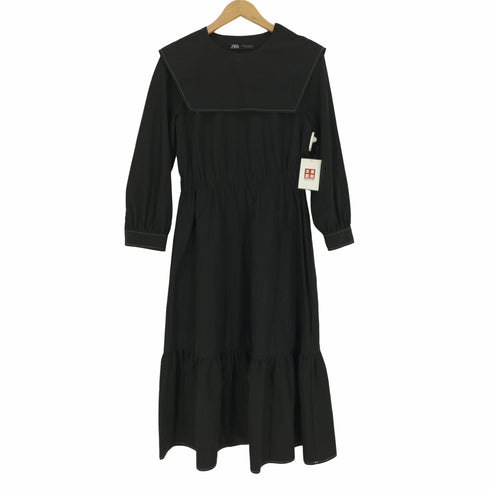 ザラ ZARA 襟デザインギャザーワンピース レディース import:S