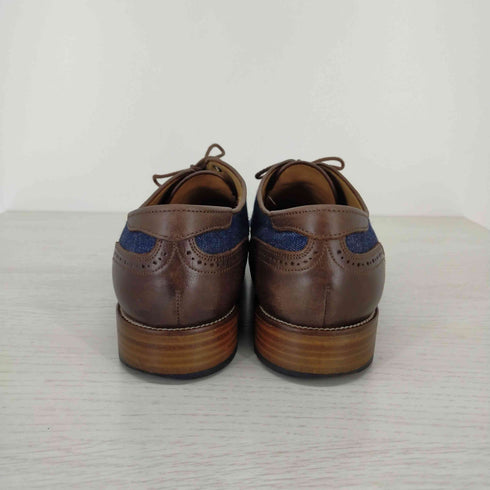 キャサリンハムネットロンドン KATHARINE HAMNETT LONDON デニム レザーコンビストレートチップシューズ メンズ 26