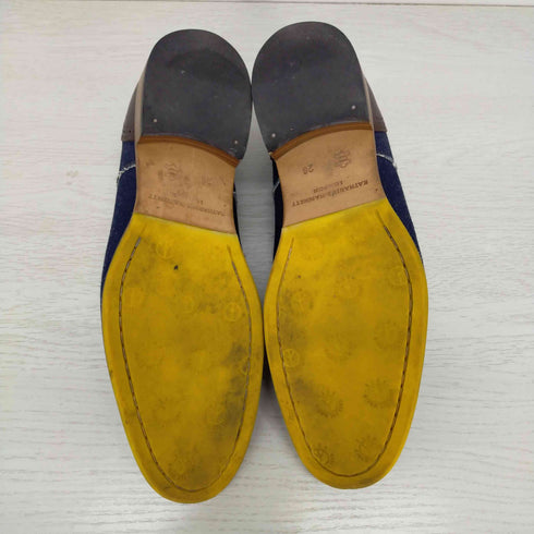 キャサリンハムネットロンドン KATHARINE HAMNETT LONDON デニム レザーコンビストレートチップシューズ メンズ 26