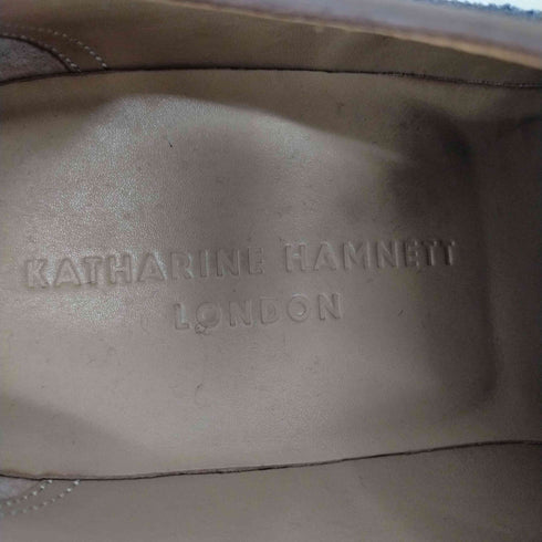キャサリンハムネットロンドン KATHARINE HAMNETT LONDON デニム レザーコンビストレートチップシューズ メンズ 26