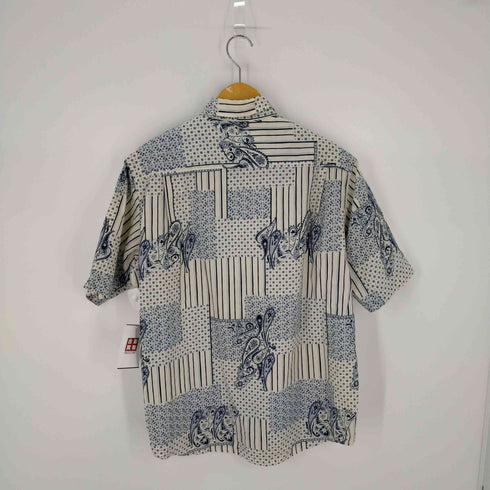 タケオキクチ TAKEO KIKUCHI コットンリネンS/Sシャツ ペイズリー ストライプ メンズ JPN:3