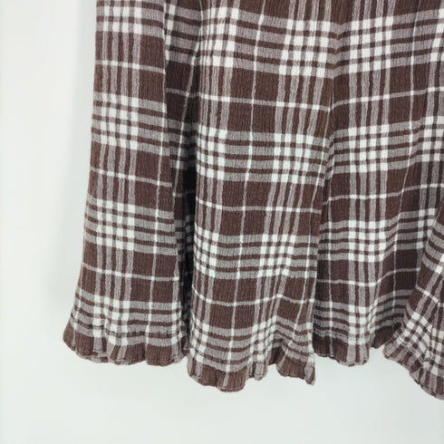 ツモリチサト TSUMORI CHISATO creperie チェック プリーツ ノースリーブ ブラウス スカート セットアップ レディース 2