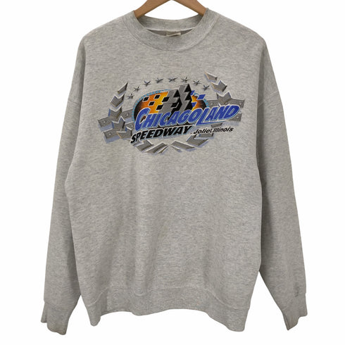 フルーツオブザルーム FRUIT OF THE LOOM 2枚タグ CHICAGO レーシングプリント スウェット メンズ import:XL