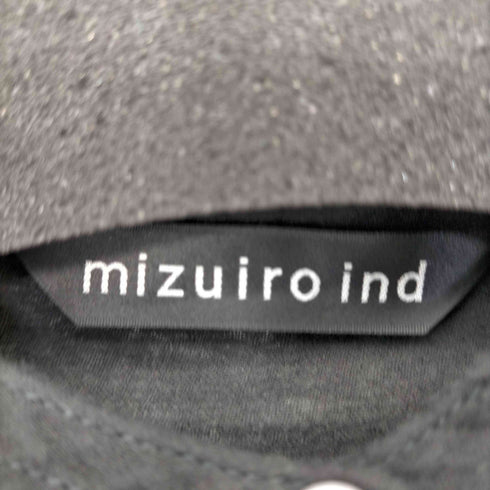 ミズイロインド mizuiro ind コットンガーゼ バンドカラーシャツワンピ レディース