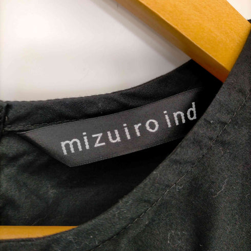 ミズイロインド mizuiro ind バックボタン変形ブラウス レディース