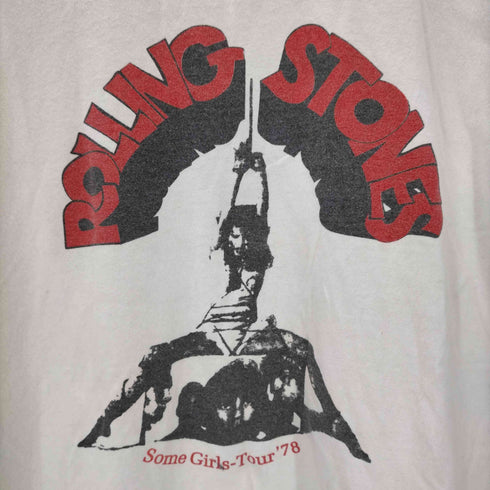 ローリングストーンズ Rolling Stones バンドプリント トリムTシャツ リンガーTシャツ メンズ import:L