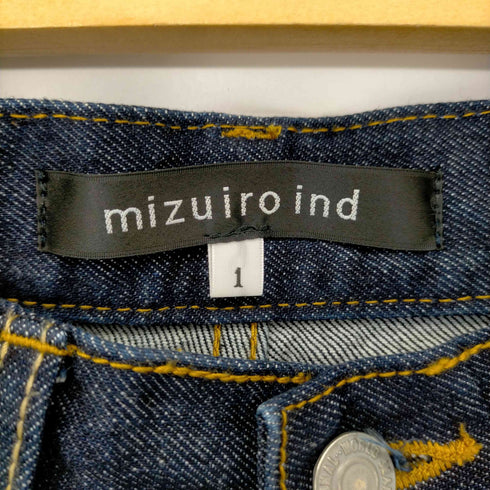 ミズイロインド mizuiro ind ハイウエストデニムパンツ ストレートデニム レディース JPN:1