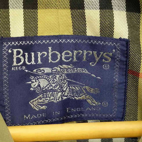 バーバリーズ BURBERRYS 90S 裏地ノヴァチェック コットン100% トレンチコート made in England 2枚袖 メンズ 52
