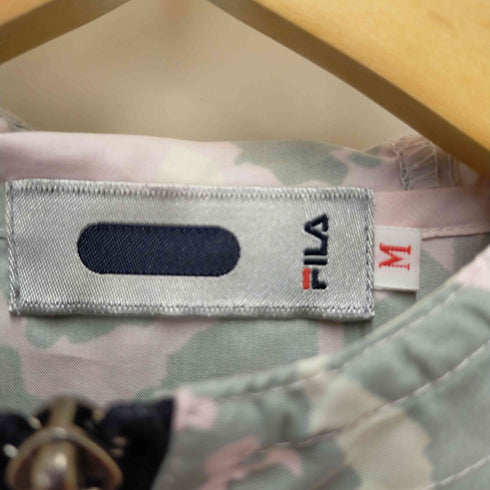 フィラ FILA 総柄プリントジップパーカー レディース M