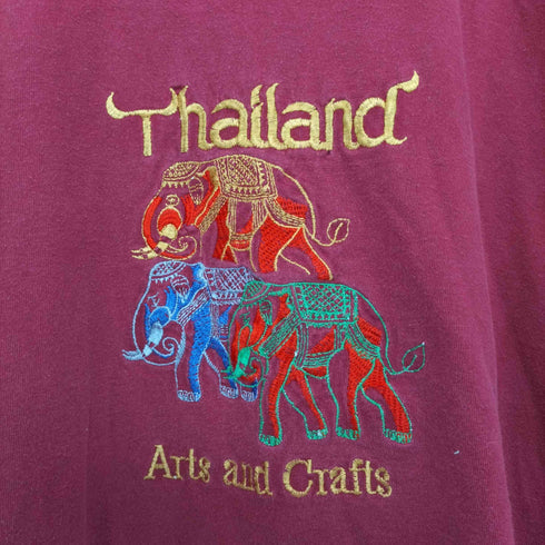 80~90s シングルステッチ Thailand Arts and Crafts ロゴTシャツ レディース