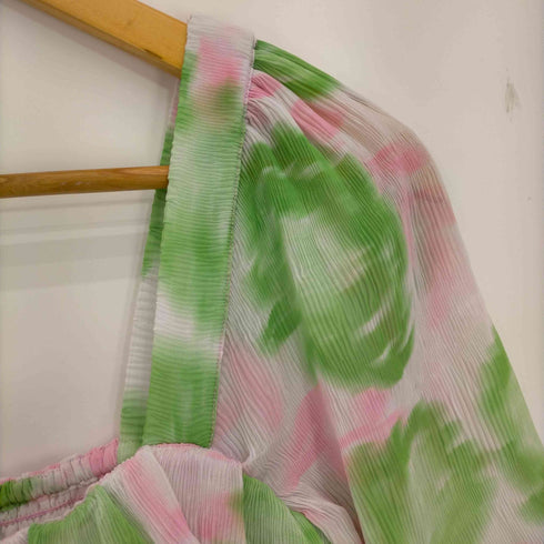 ガニー Ganni PLEATED GEORGETTE MIDI SMOCK DRESS レディース 36