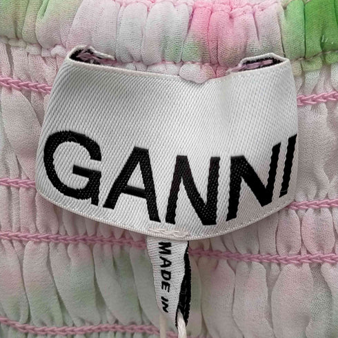 ガニー Ganni PLEATED GEORGETTE MIDI SMOCK DRESS レディース 36