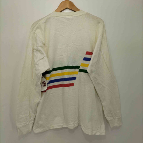 プーマ PUMA 80s-90s USA製 シングルステッチ チームロゴロングスリーブTシャツ メンズ import:L