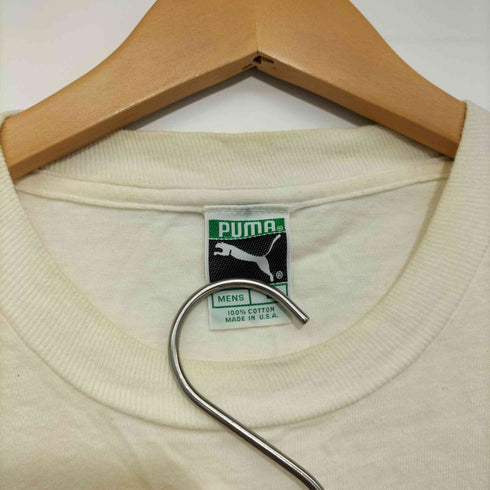 プーマ PUMA 80s-90s USA製 シングルステッチ チームロゴロングスリーブTシャツ メンズ import:L