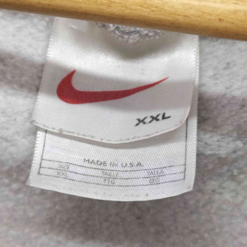 ナイキ NIKE 90S MADE IN USA 白タグ スウッシュ刺繍フーディ ボロ加工 メンズ JPN:XXL