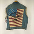 ハーレーダヴィットソン HARLEY DAVIDSON MADE IN USA バック星条旗プリント デニムベスト メンズ 2XL