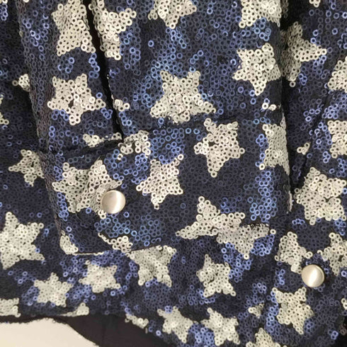ザラ ZARA スパンコール スナップボタンシャツ レディース M