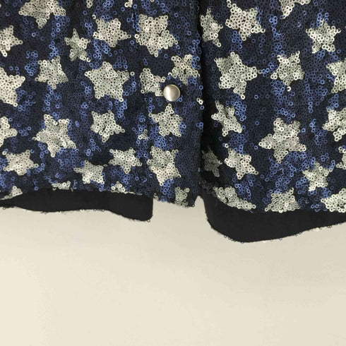 ザラ ZARA スパンコール スナップボタンシャツ レディース M