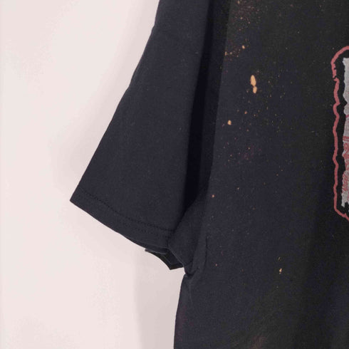 GILDANボディ ブリーチ加工 バンド プリント S/S Tシャツ メンズ 2XL