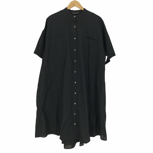 ミズイロインド mizuiro ind スタンドカラー S/S シャツワンピース レディース
