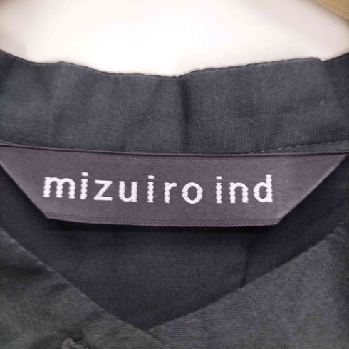 ミズイロインド mizuiro ind スタンドカラー S/S シャツワンピース レディース