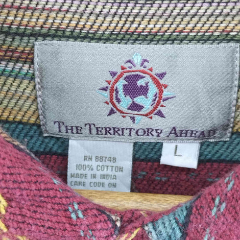 ザテリトリーアヘッド THE TERRITORY AHEAD 90S 総柄 L/Sシャツ メンズ JPN:L