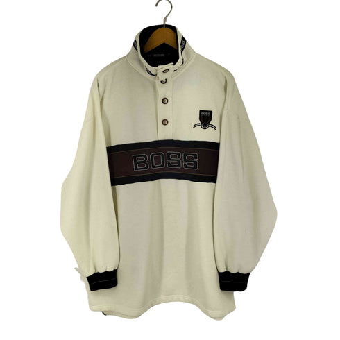 ボス BOSS ハーフボタン ロゴライン スウェット メンズ JPN:XXL