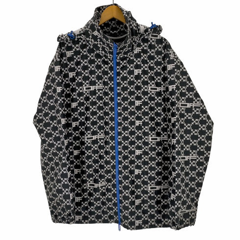 オフホワイト OFF-WHITE All-Over Logo Printed Zipped Windbreaker オールオーバー ロゴ プリント ジップ ウインドブレーカー メンズ JPN:L