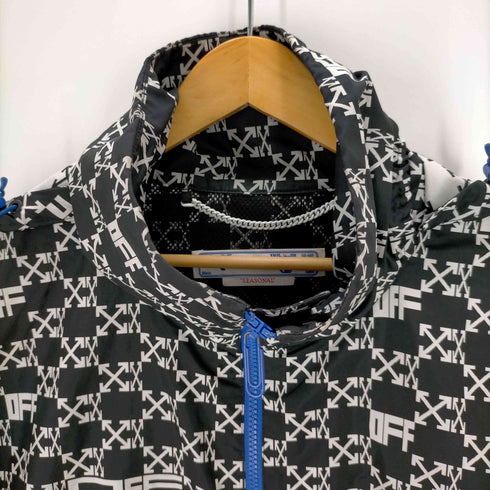 オフホワイト OFF-WHITE All-Over Logo Printed Zipped Windbreaker オールオーバー ロゴ プリント ジップ ウインドブレーカー メンズ JPN:L