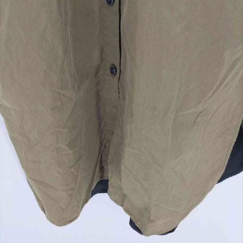 ザラ ZARA ナイロン ドッキング シャツワンピース レディース M-L
