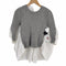サカイ Sacai Wool Knit Pullover ブザムシャツxウールケーブルニット ドッキングブラウス レディース JPN:3