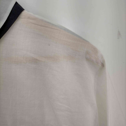 bulle de savon バイカラー 丸襟 長袖シャツ レディース FREE