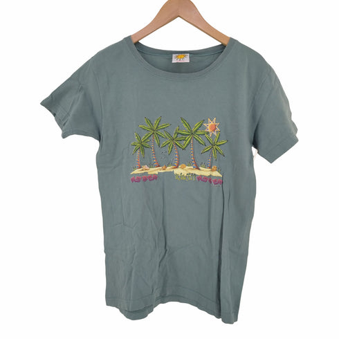 サンシャイン SUNSHINE USA製 1998年コピーライト リゾートプリントTシャツ メンズ import:M