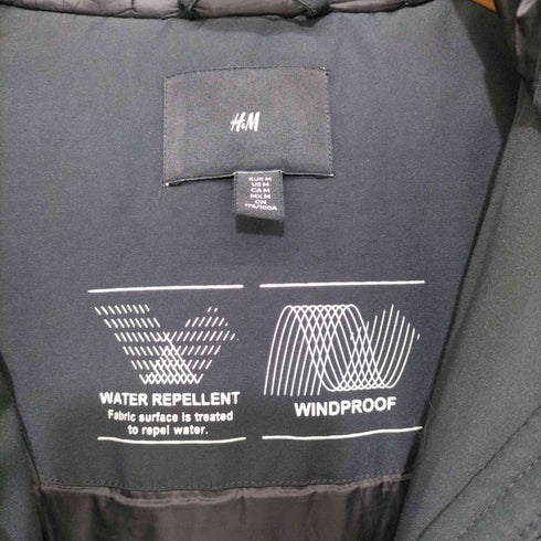エイチアンドエム H&M ポリエステル 中綿フーデッドジャケット メンズ import:M