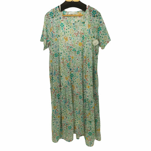 アズノウアズ エニーウェア AS KNOW AS ANY WEAR Vネック ショートスリーブフリルワンピース レディース
