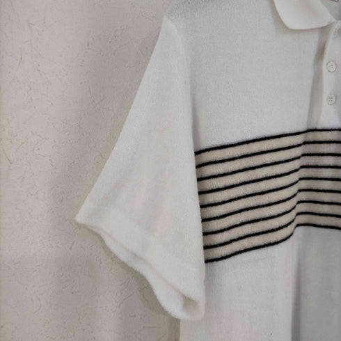 ジャンセン jantzen パイル ボーダー ポロシャツ メンズ import:L