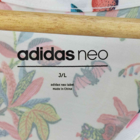アディダス adidas neo HM FL ロゴプリント 総柄Tシャツ レディース JPN:L