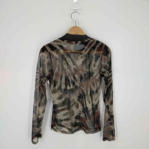 ザラ ZARA 総柄シアーシャツ レディース import:M