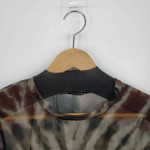 ザラ ZARA 総柄シアーシャツ レディース import:M