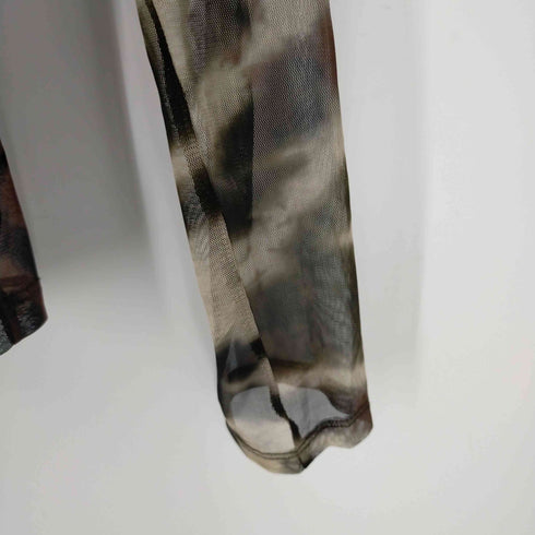 ザラ ZARA 総柄シアーシャツ レディース import:M